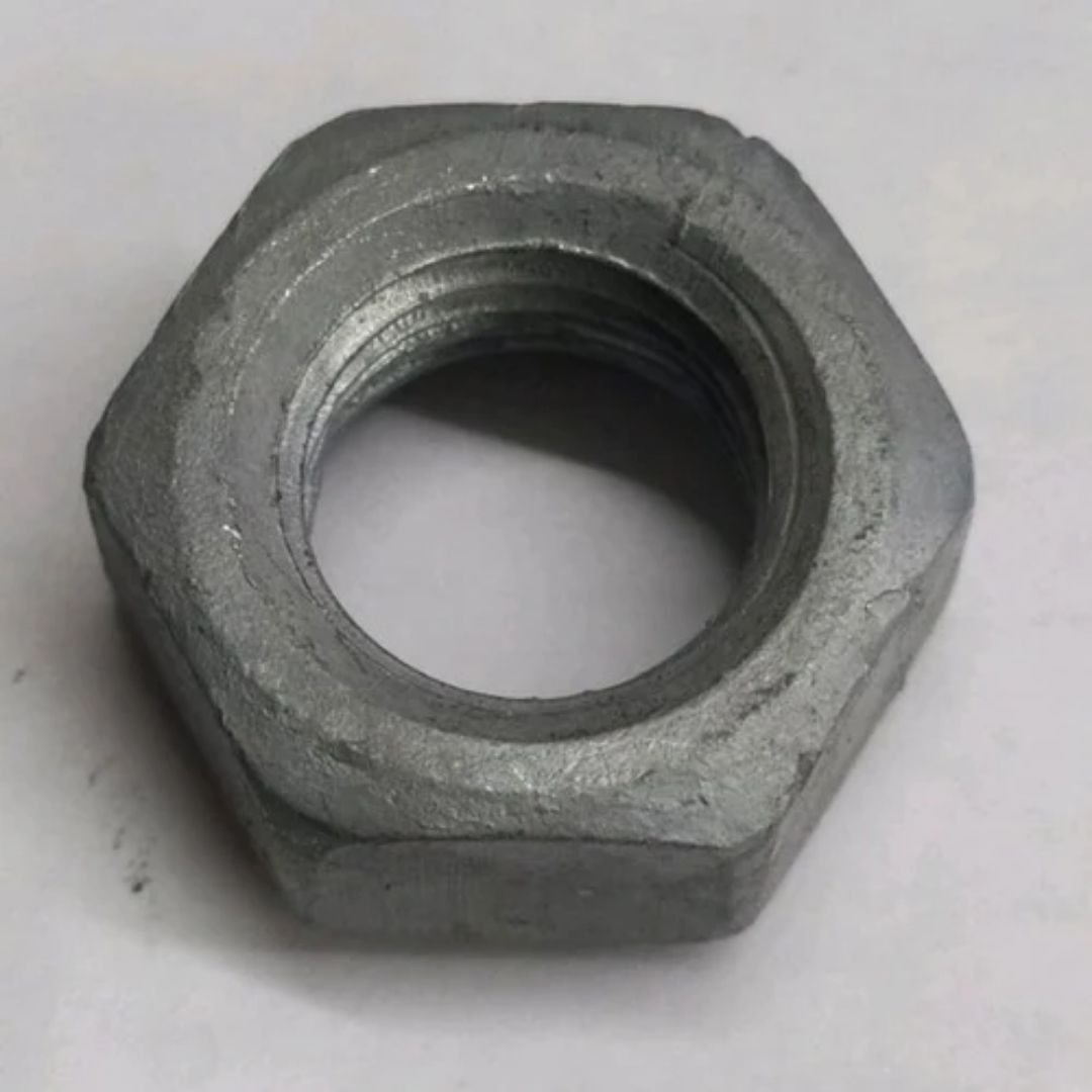 Hexagonal 15mm Mild Steel Hex Nut, Size: 1 Inch (d)