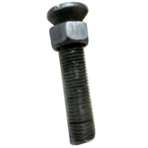 Coated Mild Steel Long Nut Bolt, Round (head), Size: 2 Inch (l)
